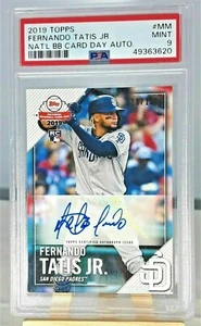 FERNANDO TATIS JR ROOKIE AUTO 2019 TOPPS PSA 9 SP #ed/150 NATIONAL BB CARD DAY - Bild 1 von 3
