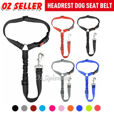 Elastic headset Dog Car Safety Seat Belt Vehicle Lead Leash Restraint Adjustable - image 1 of 4