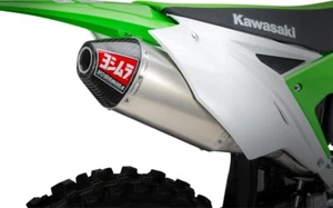 RS4 Aluminum Full Exhaust Carbon Fiber Cap Yoshimura 242930D320 For 17-20 KX250F - Picture 1 of 4