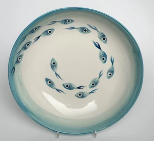 CERÁMICA BASSANO Cuenco Plano 33 cm Peces Pequeños Azul PARTÉN MEDITERRÁNEA - Imagen 1 de 4