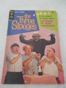 THE THREE STOOGES #24, 1965, GOLD KEY COMICS, HOUSE OF MANY MONSTERS, 4.0 VG! - Picture 1 of 2
