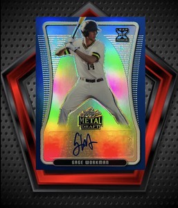 Gage Workman *30/35* Auto 2020 Portrait Blue Refractor #BA-GW1 Detroit Tigers