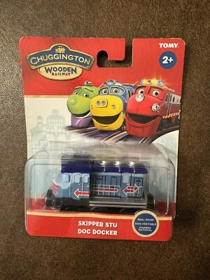 Chuggington Train SKIPPER STU Blue Tomy Rare HTF Dock Master Wooden Railway NIB - Image 1 of 4