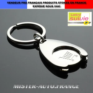 Porte-Clés Jeton Caddie Chariot Supermarché✅Bmw Audi Mercedes Peugeot Citroen VW - Imagen 1 de 5