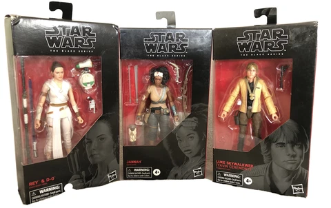 NEW X3 Rey Jannah Luke Yavin Ceremony Star Wars The Black Series 6in Figures Cover