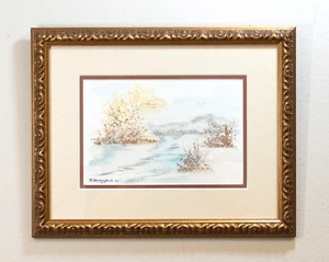 Original Watercolor by Samantha 'Sami' Strongbull EARLY SNOW (MBP65) - Picture 1 of 8