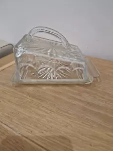 Vintage Glass Cheese Dish 18.5cm X 13.5cm X 11cm - Picture 1 of 8