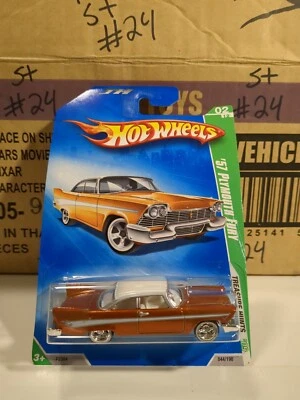 Hot Wheels Super Treasure Hunt '57 2009 Plymouth Fury #44∞ naranja; Realriders Foto 1 de 4