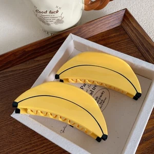 Lenzuolo donna elegante streetwear banana acido acetico artigli per capelli - Foto 1 di 15