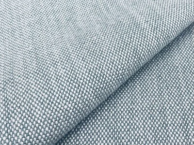 Colefax & Fowler Heavy Plain Linen Weave Fabric- Mylor Slate Blue 3.2yd F4754-07 - Image 1 of 3