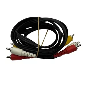 60" RCA Audio/Video Cable 3 Color-Coded Connectors Black - Picture 1 of 3