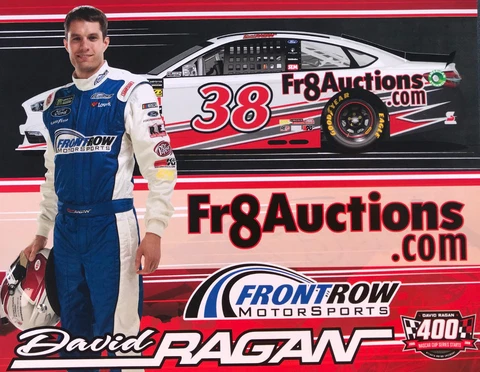 2018 DAVID RAGAN "400TH START FR8AUCTION" #38 NASCAR MONSTER ENERGY CUP POSTCARD Cover