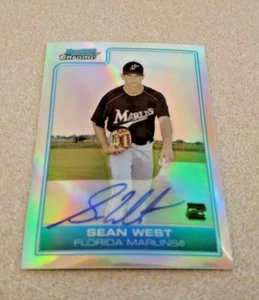 2006 Bowman Chrome Refractor Autograph #BC224 Sean West Marlins /500 - Picture 1 of 2