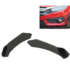 1Pair Durable Car SUV Front Bumper Lip Body Kit Spoiler Black Body Splitter Wing - Bild 1 von 10