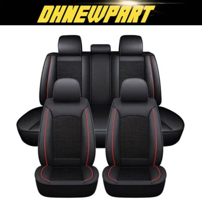 For Toyota Highlander Leather Car 5 Seat Covers Front Rear Full Set Protector DP - Image 1 of 4