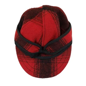 USA MADE Lil' Stormy Kromer Wool Red Plaid Hunter Hat Children L EUC - Picture 1 of 8