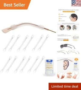 6 Pairs of Clear Anti-Slip Silicone Eyeglass Ear Grips for Comfort & Stability - Picture 1 of 8