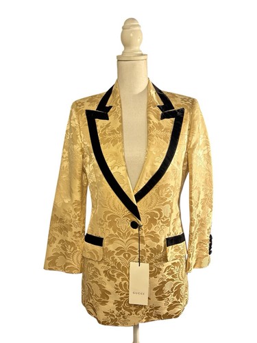 Blazer Gucci 2018 stampato con etichette