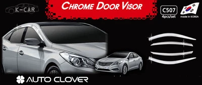 Visera de ventana cromada para sol lluvia protector de ventilación plateado C507 para Hyundai Azera HG 2012~17 Foto 1 de 4