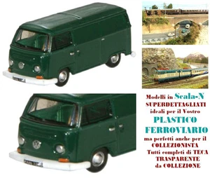 Volkswagen VW Bus Pullmino Vintage Closed Van Green Peru in Scale-N NVW001 - Picture 1 of 1