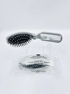 (2) Vintage AVON ADVANCE TECHNIQUES Styling Tool Folding Brushes W/ Mirror Purse - Picture 1 of 5