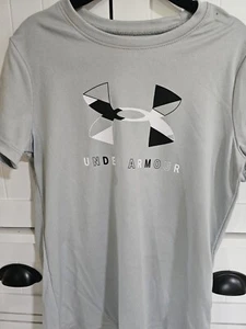 Girls Kids Youth Under Armour T-Shirt NEW Short Sleeve Gray Size Small - Picture 1 of 1
