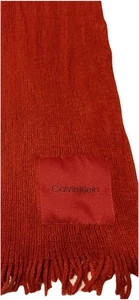 Bufanda unisex Calvin Klein roja 100 % acrílico súper suave - Imagen 1 de 3