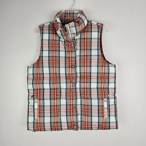 J Crew Signature gefütterte Weste Damen Snowy Stewart Tartan Primaloft isoliert SM - Bild 1 von 10