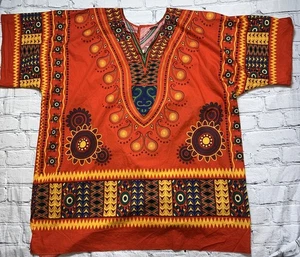 Spirit Herren Halloween Dashiki Tribal Kaftan Shirt Hippie Ethno Mehrfarbig - Bild 1 von 11