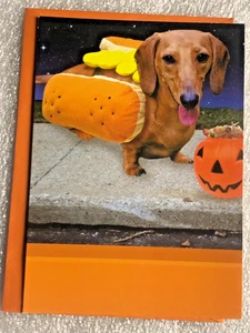 HALLOWEEN CARD RECYCLED PAPER GREETINGS "HOT DOG...HALLOWEEN'S HERE!" - Picture 1 of 3