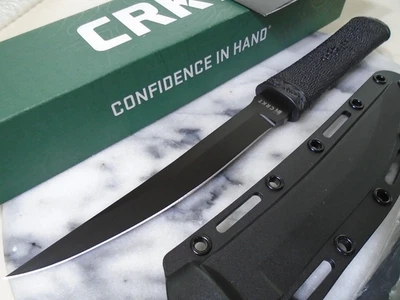 CRKT Hissatsu Fixed Blade Tactical Knife 2907K 440A Blackout Tanto 12" Overall - Image 1 of 4