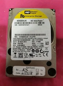 Western Digital WD6000BLHX VelociRaptor 600GB 10K SATA 6Gb/s 2.5" HDD - Picture 1 of 1