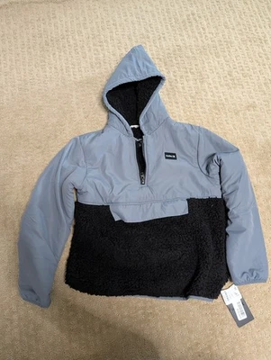 NUEVO CON ETIQUETAS Chicos Hurley Pullover Sherpa Forrado Chaqueta Juvenil Mediana Foto 1 de 4