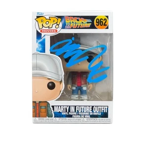 Michael J Fox Signed Marty In Future Outfit Funko Pop 962 BTTF Beckett BAS - Picture 1 of 6