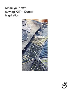 Make your own Sashiko / Boro creative patchwork KIT, denim set, slow stitching. - Picture 1 of 3
