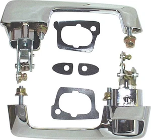 1966-67 Dodge Plymouth B Body; Front Outer Door Handle Set; with Chrome Buttons - Bild 1 von 1