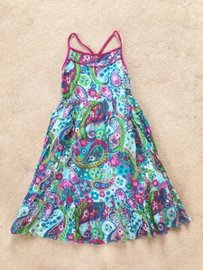 Bloome Girls Paisley summer Blue long Dress Pullover size 16 - Picture 1 of 5