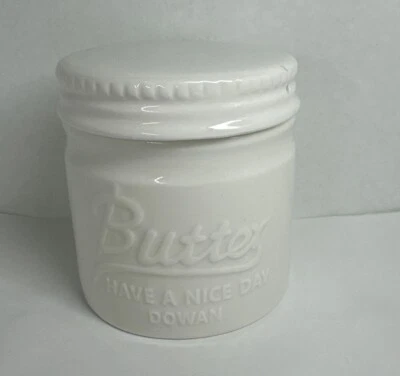 DOWAN Butter Bell - Dish for Spreadable Soft Butter -Butter Keeper Crock - White - Image 1 of 4
