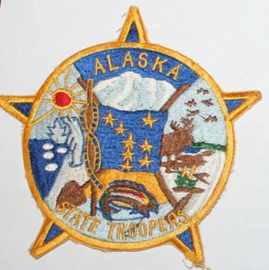 Alter ALASKA STATE TROOPERS AK State Police Highway Patrol Vintage Patch - Bild 1 von 2