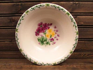 Floral Garden by Thomson Sopa Cereal Cuenco Geranios Guirnalda Borde b3 - Imagen 1 de 3