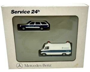 Modellino auto Herpa 2xMercedes-Benz Service 24h - 1:87 H0 - confezione originale INKgrafiX TOYS A332 - Foto 1 di 11