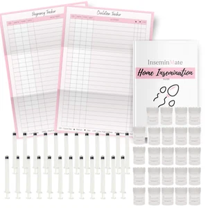 Home Self Insemination Kit 24 Pack Insemination Syringes Sterile Cups Ovulation. - Photo 1/21
