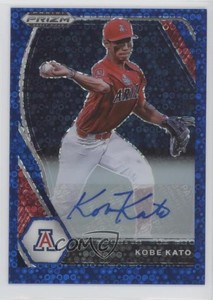2021 Panini Prizm Draft Picks Blue Donut Circle /25 Kobe Kato #PDP217 Auto