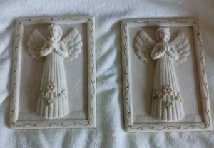 Set Keramik Flachrelief Engel Plaketten Die Hausfrauen Idee - Bild 1 von 13
