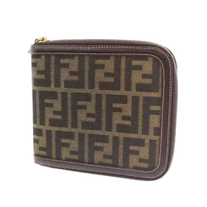 FENDI Zucca Disc Case Used Brown Italy Vintage #AH270 S - Picture 1 of 14