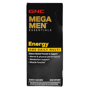 [NEW IN BOX] GNC Mega Men Energy - 60 Caplets, EXPIRED 2/24 - FREE U.S SHIP