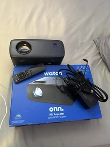 ONN 720P HD Home Theater Projector with 6' HDMI Cable, Black 100096801 - Picture 1 of 5