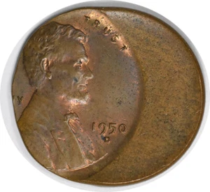 1950-D Lincoln Cent 50% Off Center BU Uncertified #227 - Picture 1 of 2