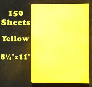 150 Sheets Yellow Colored Paper 8¼"x11" Color - NEW & Unused - Picture 1 of 3
