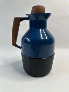 G. Rosendahl Blau Teakholz Retro Schwedische Thermoskanne Karaffe Mid Century - Bild 1 von 18